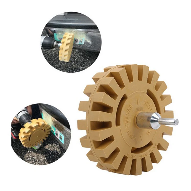 

Rubber Eraser Wheel Sticker Decal Caramel Pneumatic Removal Car Accessories Made of soft rubber, safe to use