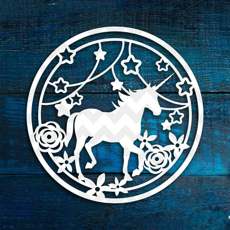 Единорог высечки для DIY скрапбукинга декоративные бумажные карты полый конь