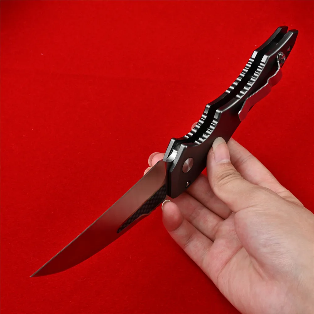 Harga Pisau Lipat Karambit Pisau M390 Serat Karbon Pisau Lipat Untuk Bertahan Hidup Pisau Berburu Luar Ruangan Taktis Saku Militer Senjata Pertahanan Diri