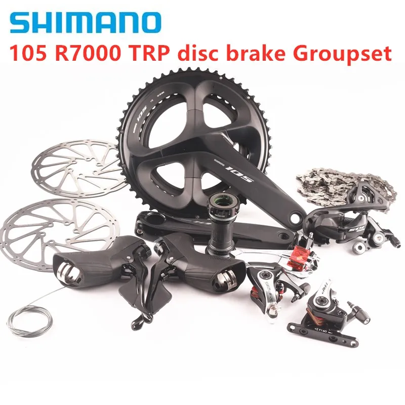 SHIMANO 105 R7000 2X11S TRP Disc Brak Groupset дорожный велосипед 170 мм 172,5 мм TRP механическое крепление Falt или Post Mount Disc
