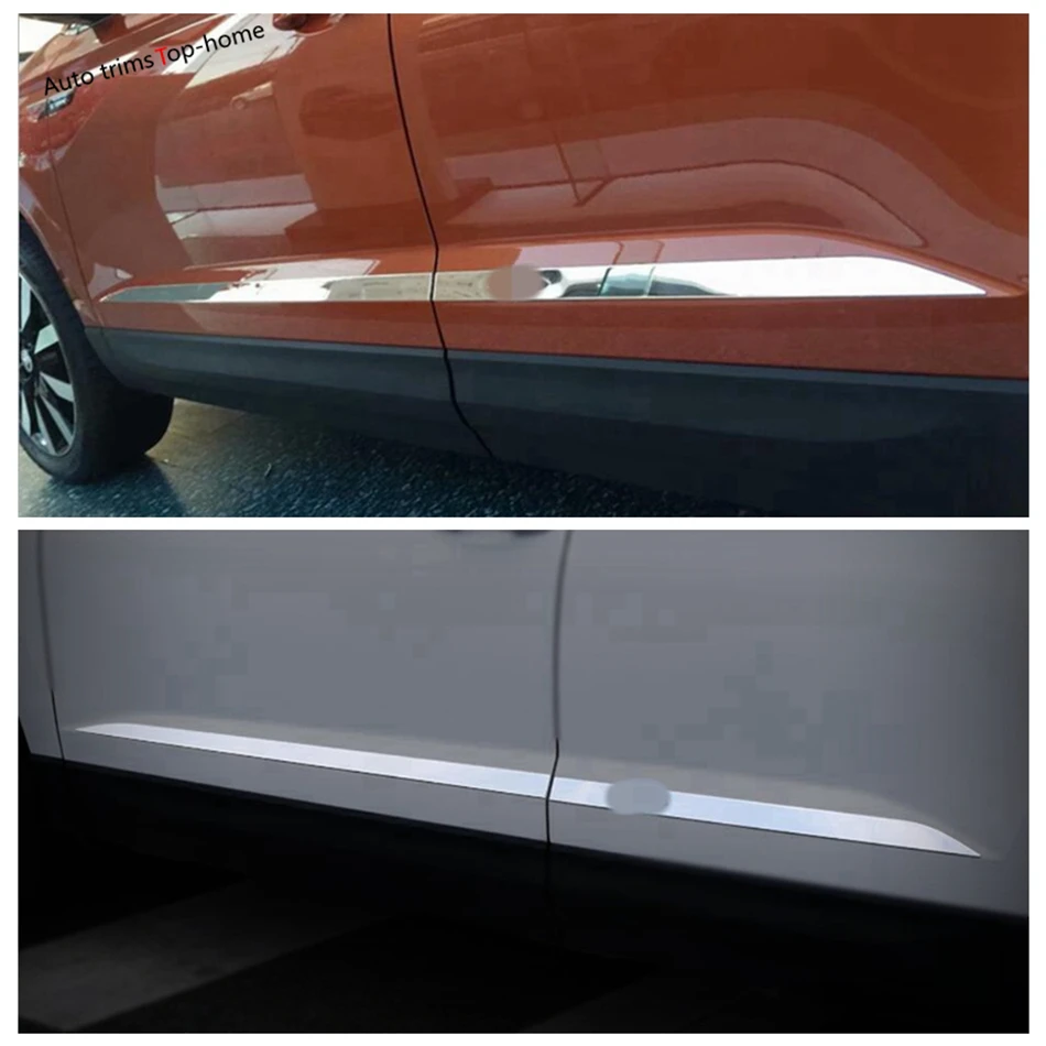 Накладки на боковые двери Yimaautotrims накладки из нержавеющей стали для Skoda Karoq 2018 2019