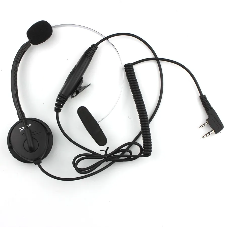 Headphone Single Headset Collar PTT With Microphone For Kenwood Two Way Radio BAOFENG UV-5R UV-82 GT-3 Wouxun TYT RT5R H777