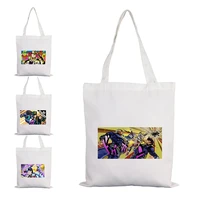 jojo bizarre adventure shoping bags with handle tote bag korean designer handbags woman for women canvas eco shopper 2021 anime