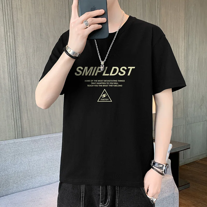 

2021 new summer is the boss short-sleeved polo shirt men's business lapel fashion casual slim breathable letter shirt 5842