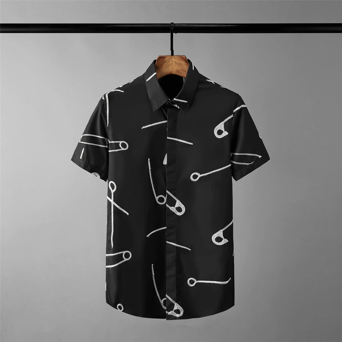 

Embroidery Luxury Pin Short Sleeve Casual Mens Dress Plus Size 4xl Summer Slim Fit Man Shirts