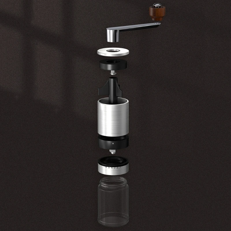 

K3NA Manual Coffee Grinders 6 Adjustable Stainless Steel Hand Mill Portable Hand Crank Coffee Bean Grinders for Espresso Gift