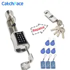 Умный цилиндрический замок, электронный дверной замок в европейском стиле с цифровой клавиатурой, RFID-картой, замок без ключа для дома и квартиры