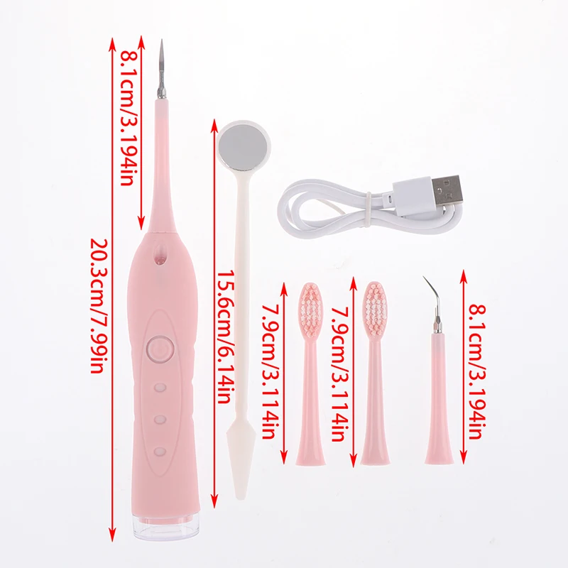 

Dental Tartar Scraper Tooth Polisher Stain Eraser High Frequency Electric Calculus Remover Teeth Whitening Cleaning
