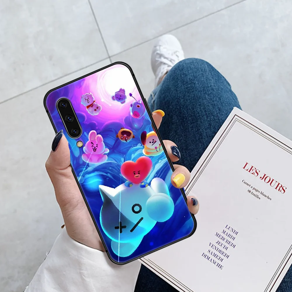 

Cartoon BT21 Cute Phone Case For Huawei P Mate 10 20 30 40 Pro Lite Smart 2019 2021 black Bumper Tpu Hoesjes 3D Etui Painting