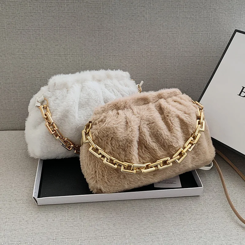 

Luxury Fashion Cute Plush Detachable Shoulder Strap Shoulder Messenger Bag Dating Party Cosmetics Mobile Phone Coin Purse