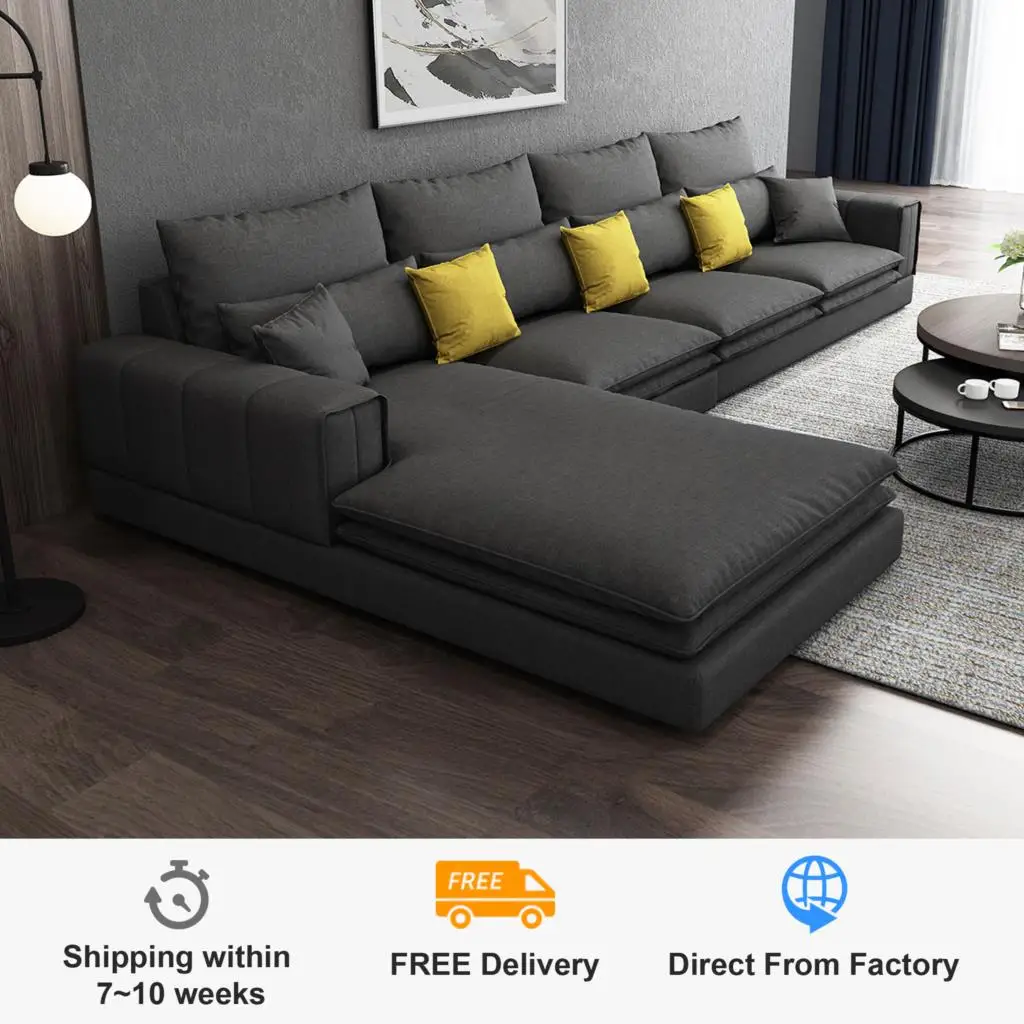 

Hot sale fabric sofa living room furniture living room big size sofa set fabric sofa