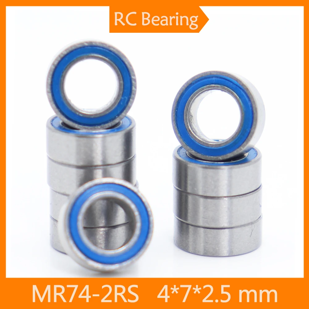 MR74RS подшипник флейта (10 шт.) 4*7*2 5 мм миниатюрные флейтические шарикоподшипники RS