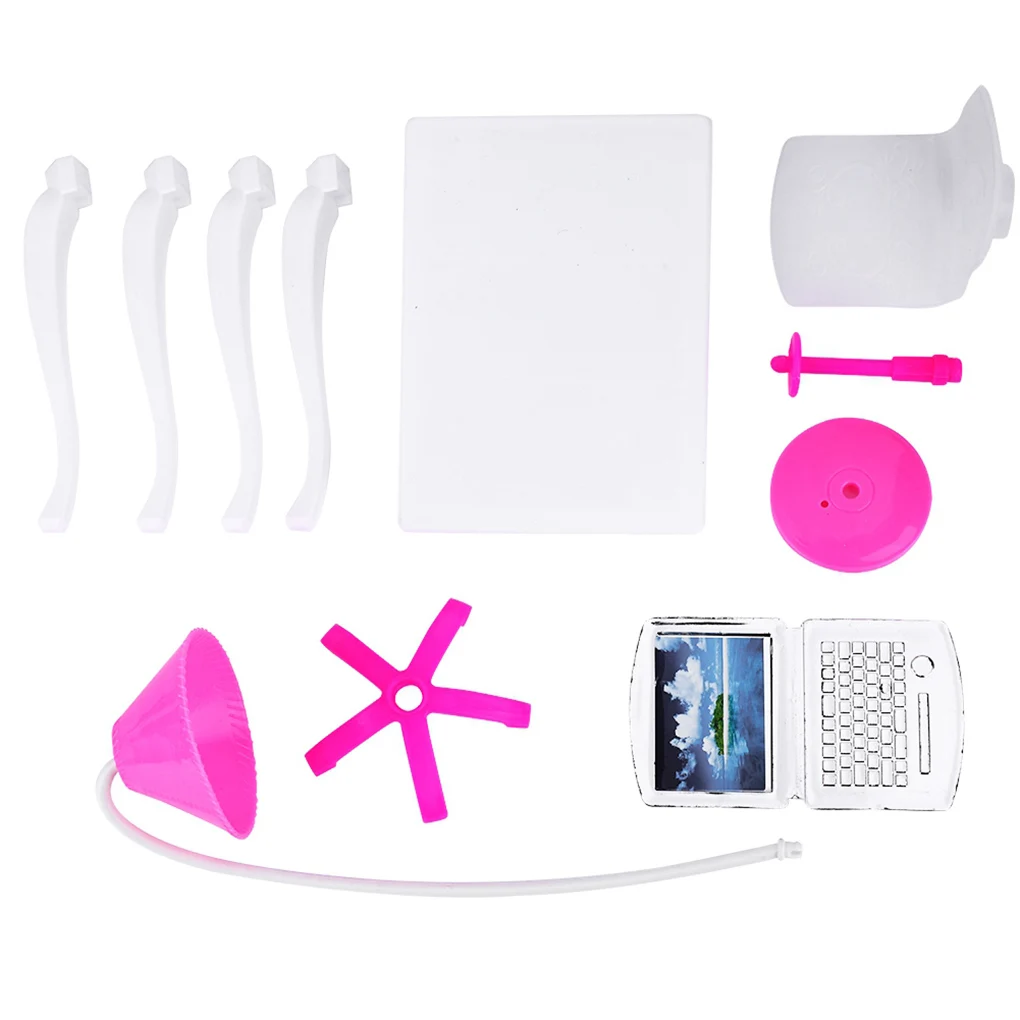 Новый кукольный игровой домик миниатюрная мебель офисная настольная лампа стул