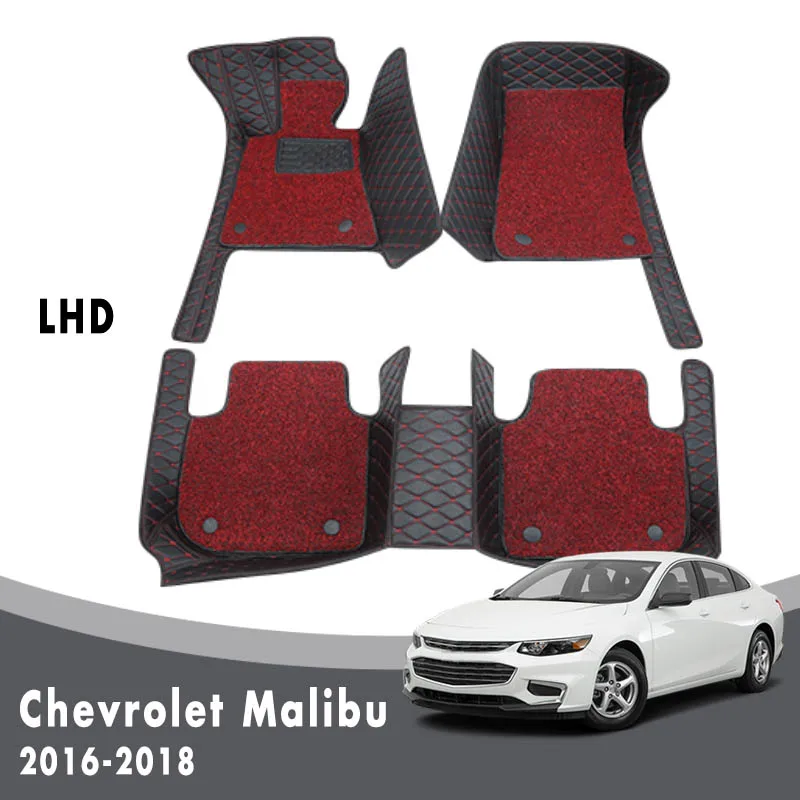 

Автомобильные коврики для Chevrolet Malibu 2018 2017 2016, роскошные двухслойные ковры, автомобильные аксессуары для интерьера, коврики