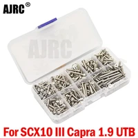wecute rc car part universal screws box set for 110 rc crawler axial scx10 iii capra 1 9 utb axi03004 axi03007 axi03006 diy toy