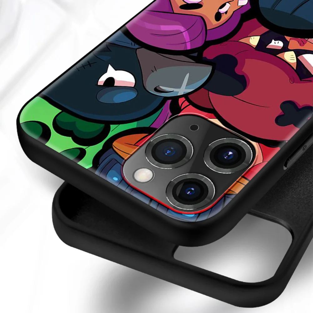 

Shining Stars Phone Case For iPhone 11 7 8 Plus X XR XS 12pro MAX 12mini SE 2020 Back Cover Funda Shell Black Capa