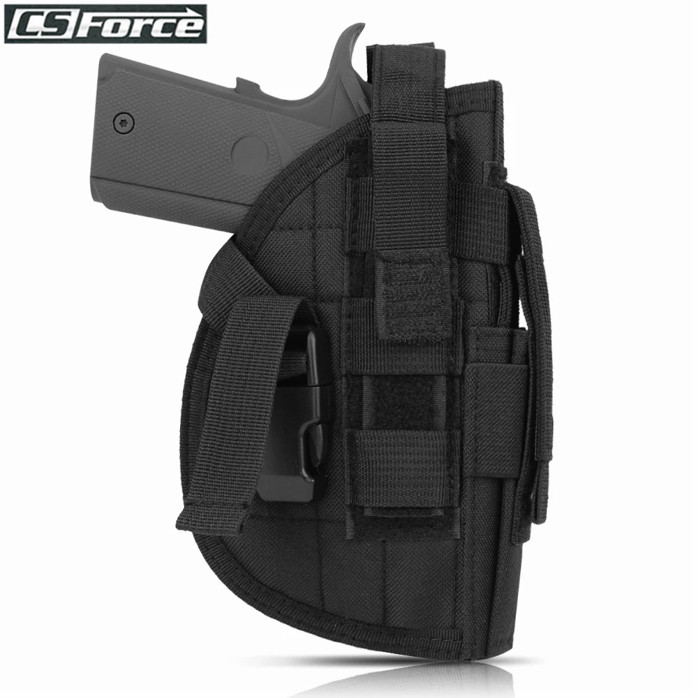 

Tactical 600D Molle Gun Pistol Holster for Right Hand Hunting Shooting Holsters Adjustable Straps Rifle Pouch Quick Release