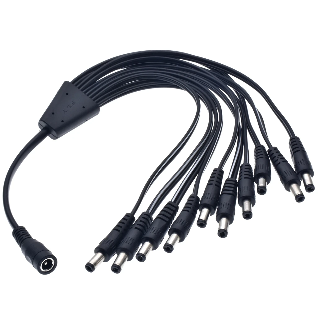 Адаптер питания постоянного тока с 1 гнездом на 10 штекерами переходник Штекерный