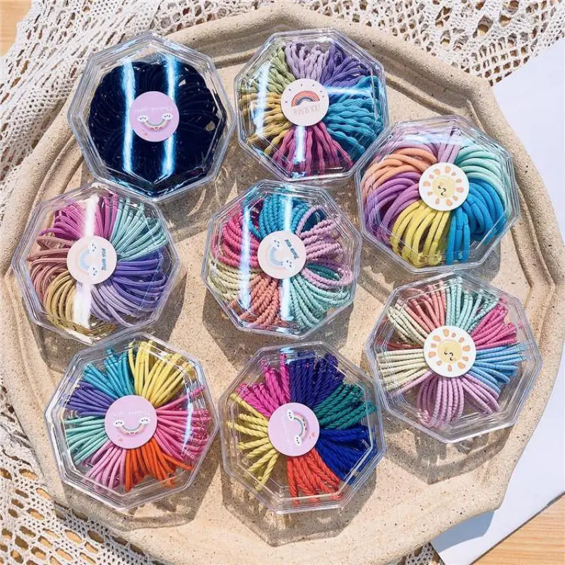 

60 Piece Elastic Hair Bands For Girls Lovely Candy Color Hair Accessories Kids Hair Styling Tools Ponytail Hair Wear Headdress