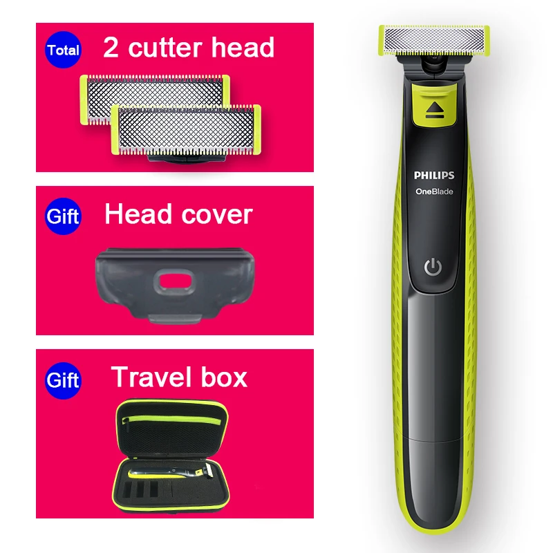 QP2527 Philips OneBlade маленький T-нож-электробритва, защитный для бритья, перезаряжаемый, для влажной и сухой кожи QP2527/10 с легким захватом - Цвет: QP2527