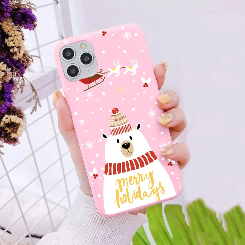 Чехол для iPhone 13 12 Pro Max Mini С Рождеством 11 XS MAX X XR SE 2020 7 8 6 6S 5 5S Plus подарочный пакет |