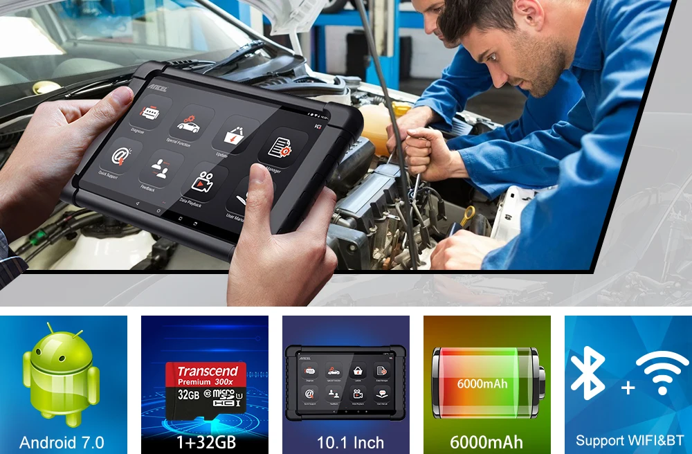 Ancel X6 Bluetooth OBD2 сканер ABS подушка безопасности масло EPB DPF Сброс Профессиональный OBD2 Автомобильный сканер бесплатное обновление автомобиля диагностический инструмент