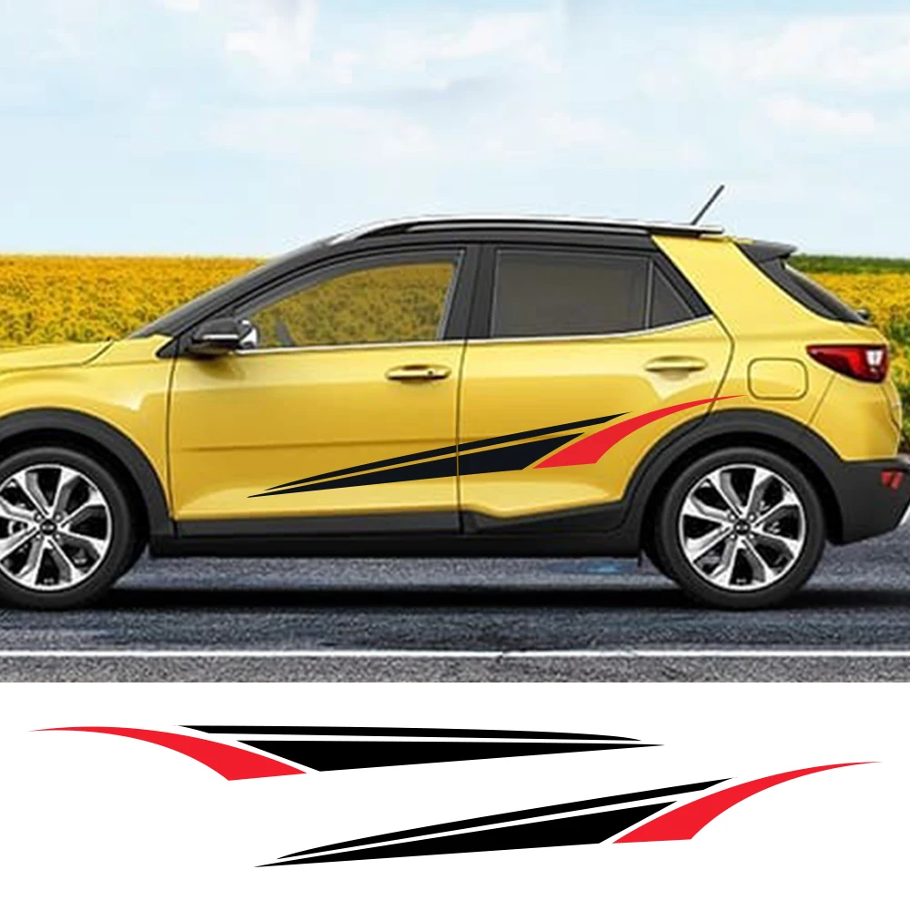 Наклейки на боковую юбку автомобиля 2 шт. виниловая пленка сделай сам для Длинные