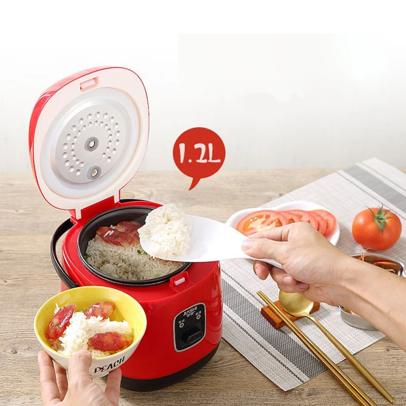 Kbxstart 1.2L Mini Electric Rice Cooker Lunch Box Multifunction Cooking Pot Non-stick Liner Food Steamer Stew Soup Porridge 200W | Бытовая