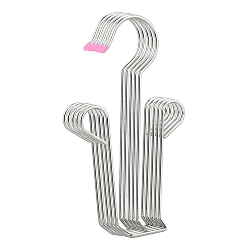 

5Pcs Stainless Steel Shoe Rack Drying Rack, Double Hook Design Drying Rack Storage Rack