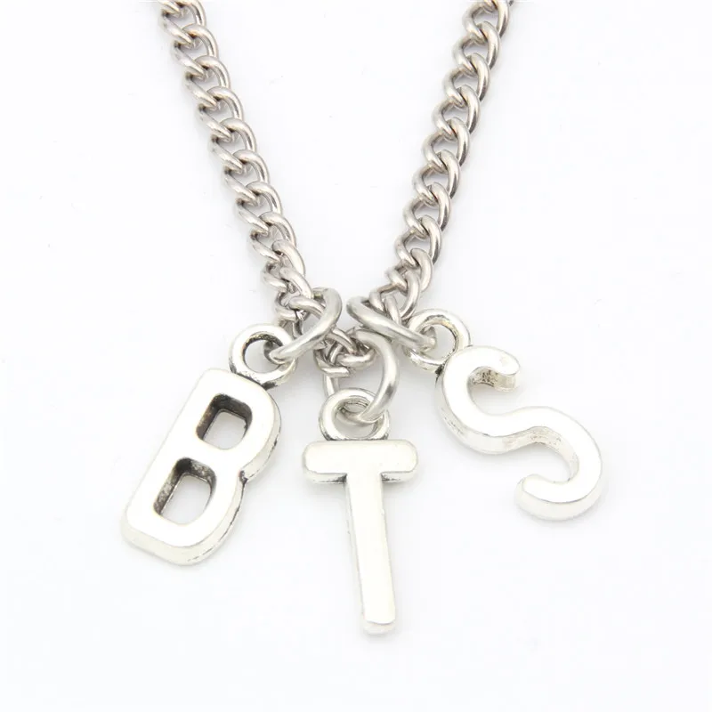 Хит древнее серебряное ожерелье с подвеской в виде английского алфавита модное