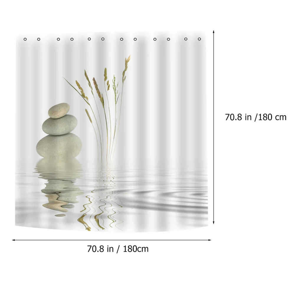 1 шт. занавески для ванной с галькой душа дома|Шторы душа| |