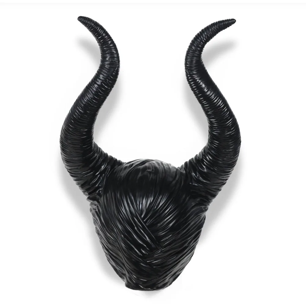 Дьявол Рога Maleficent Mistress of Evil головные уборы маска косплей реквизит черный