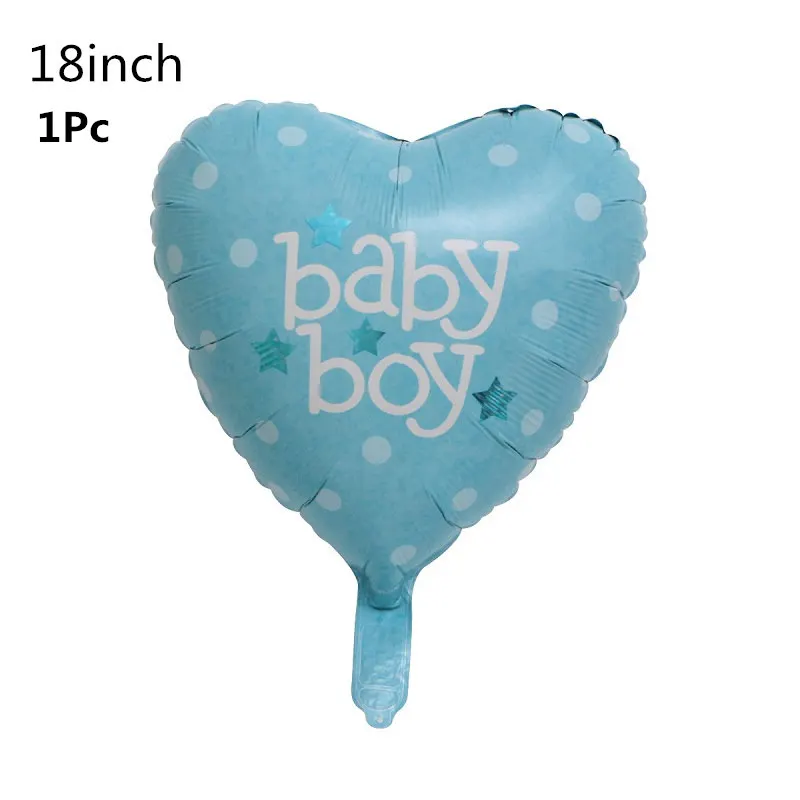 1P heart balloon 1 Украшение для детского душа DIY скатерть, бумажная тарелка, чашка, посуда для маленьких мальчиков и девочек, на день рождения, пол, открытые вечерние принадлежности для малышей - Цвет: 1P heart balloon 1