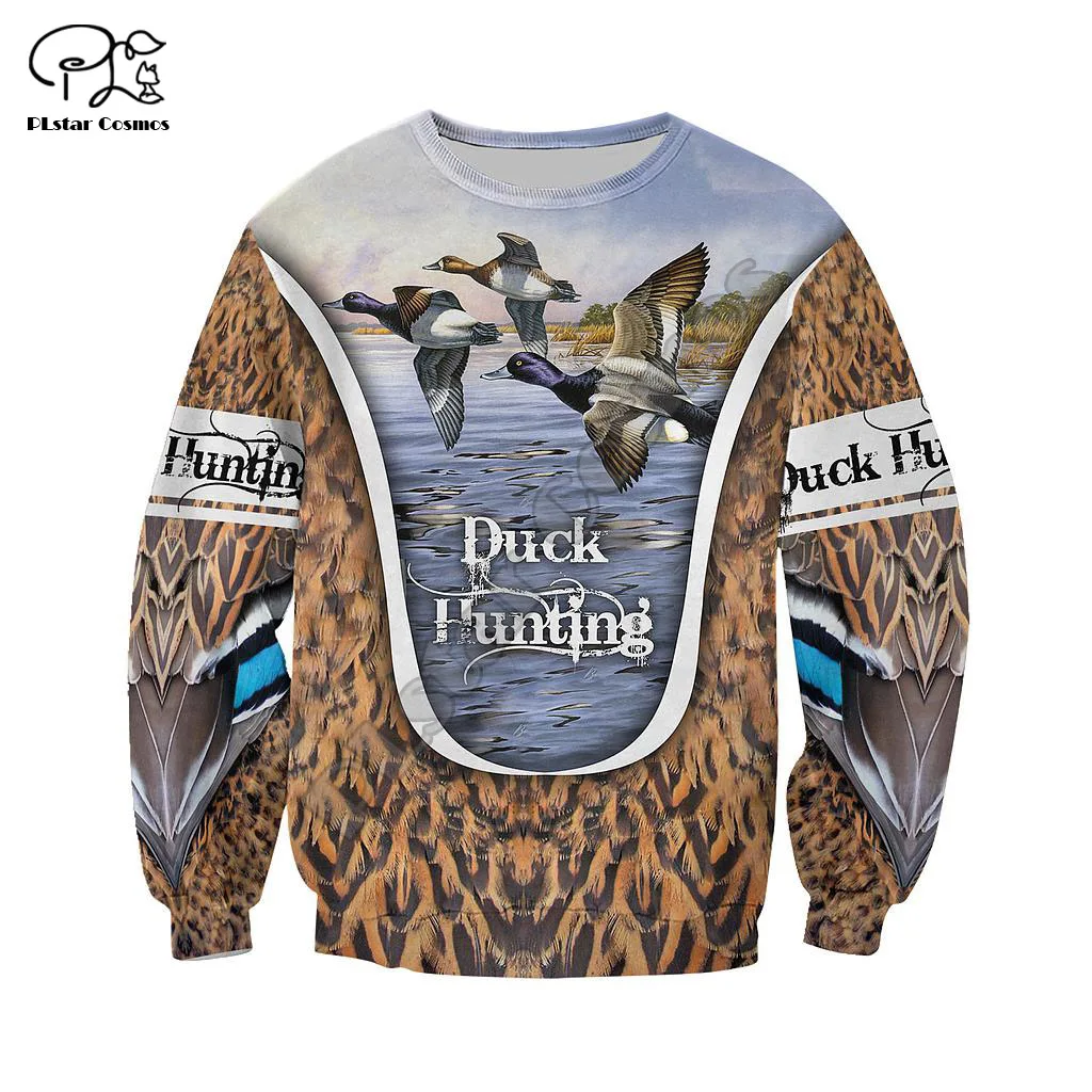 

PLstar Cosmos 3DPrint Duck Dog Hunting Hunter Funny Men/Women Unisex Harajuku Streetwear Hoodies/Zip Hoodie/Sweatshirt/c13