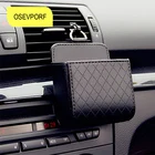 Универсальный автомобильный органайзер для вентиляционного отверстия, сумка для хранения с крючком для автоматического крепления, карманный контейнер из искусственной кожи аксессуар для телефона, держатель