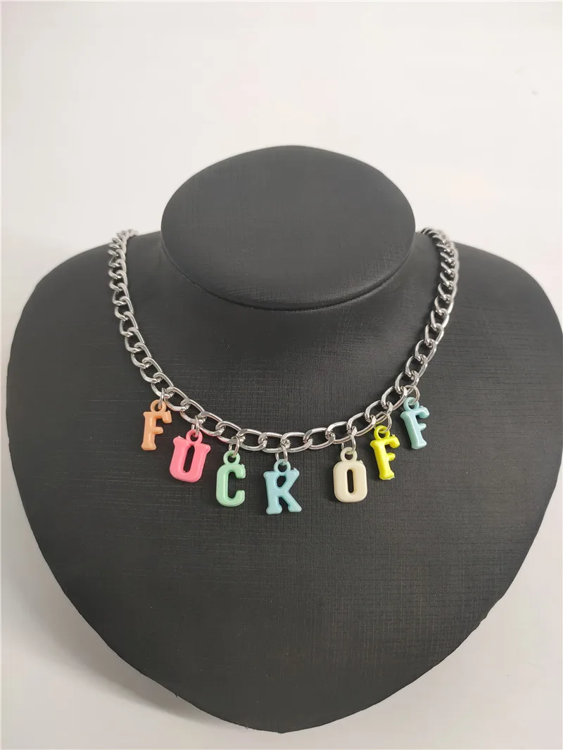 Ожерелье женское цветное в стиле панк/хип хоп 37 + 10 см|Колье| |