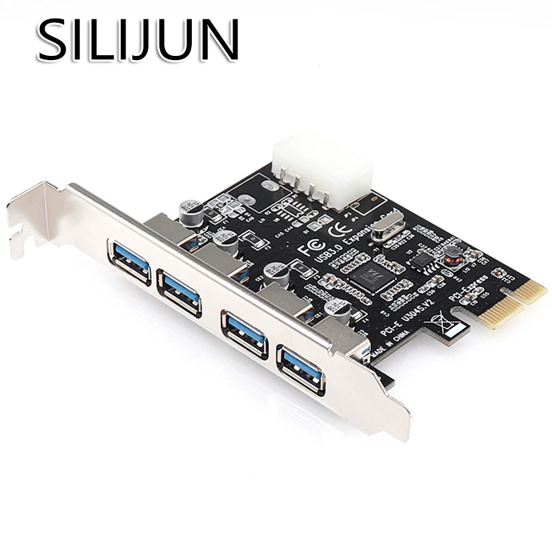 4 порта USB 3 0 PCI-e плата расширения PCIe Hub Adapter 4-портовый USB3.0 контроллер PCI Express E 1x |