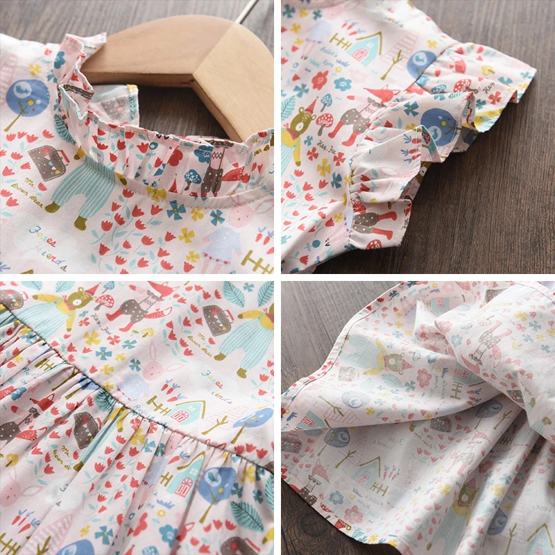 Платье для девочек Bear Leader летнее платье с цветочным принтом | Детская одежда и