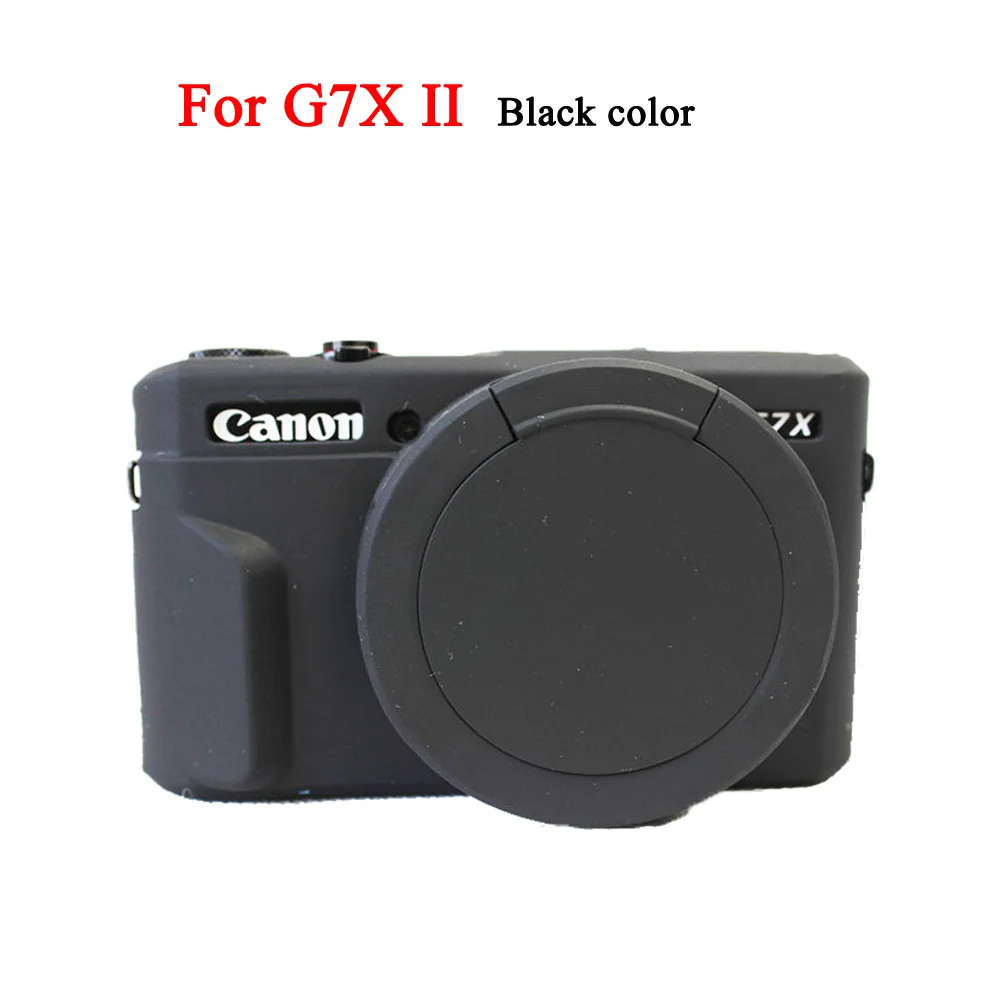 Красивая видеокамера для камеры Canon G7XII G7X II G7X mark 3 G7X III G5X II силиконовый чехол резиновый чехол для камеры защитный чехол - Цвет: G7X II Black color