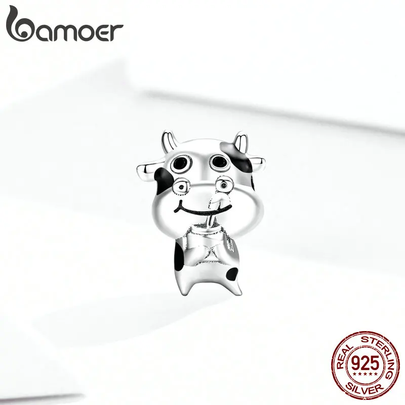 Bamoer маленькие металлические бусины из коровьей кожи для женщин ювелирное