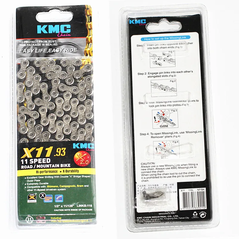 Kmc цепь x8 x9 x10 x10sl x11 x11sl Золотая Серебряная цепь mtb дорожный велосипед для shimano цепь 8 9 10 11 скорость 116л цепь велосипед