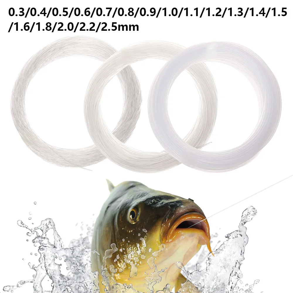 Прозрачная нейлоновая коническая леска 1 шт. для ловли нахлыстом сверхпрочная