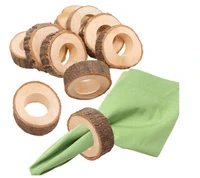 200pcs natural creative wooden unfinished circle wood pendants napkin ring for craft making hotel table diy projects wedding