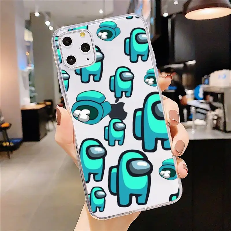 

Among us game Phone Case Transparent soft For iphone 5 5s 5c se 6 6s 7 8 11 12 plus mini x xs xr pro max