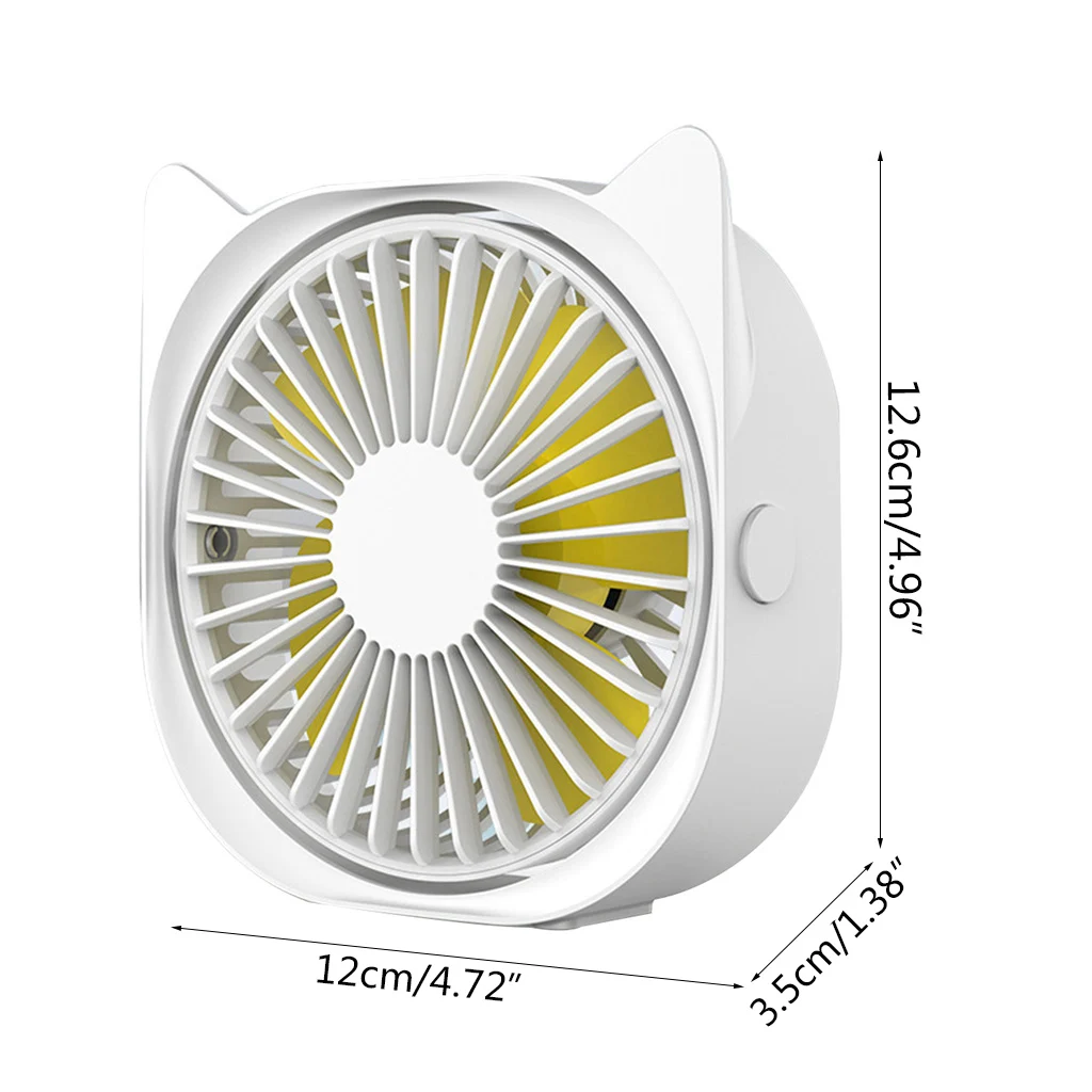 

3 Speed Mini USB Desktop Fan Personal Portable Cooling Fan with 360 Rotation Adjustable Angle for Office Household Traveling Car