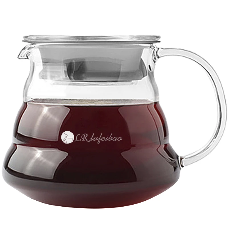 СТЕКЛЯННЫЙ КОФЕЙНЫЙ чайник с облаками для совместного использования утолщенный
