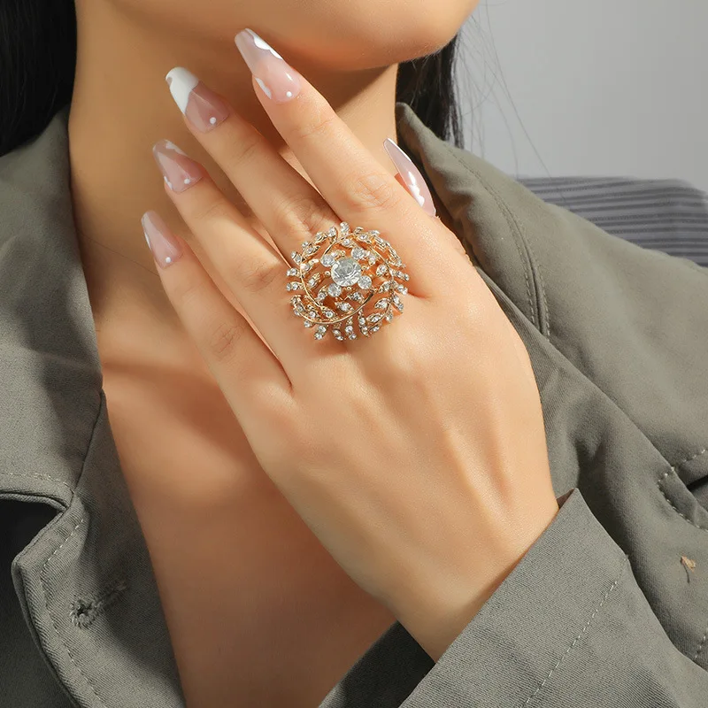 

Exaggerate Weird Big Diamond Ring for Women Boho Squid Game Girl Jewelry Genshin Impact Viking DIY Christmas Gift Free Shipping