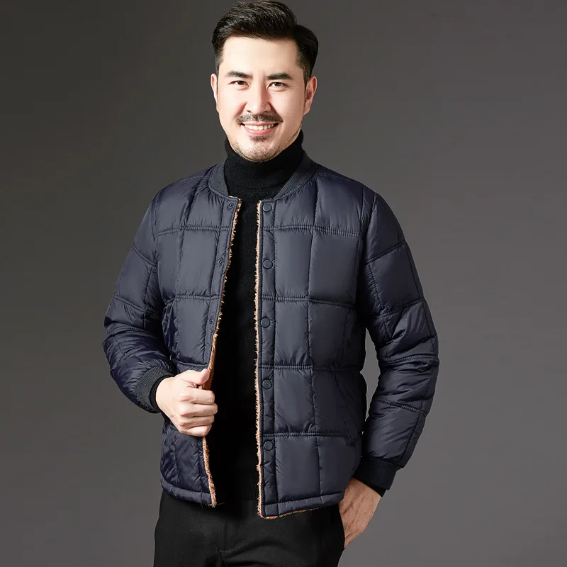 ZOGAA Down Cotton Vest Men's Autumn And Winter New Style Men's Plus Velvet Thick Cotton Vest Waistcoat Large Size Warm Liner