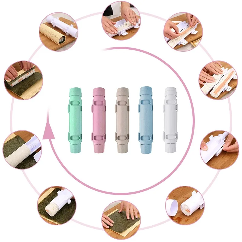 

INSTOCK Household Cylindrical Barrel-Shaped Sushi Rice Ball Mold Sushi Tool DIY Rice Ball Mold Sushi Machine