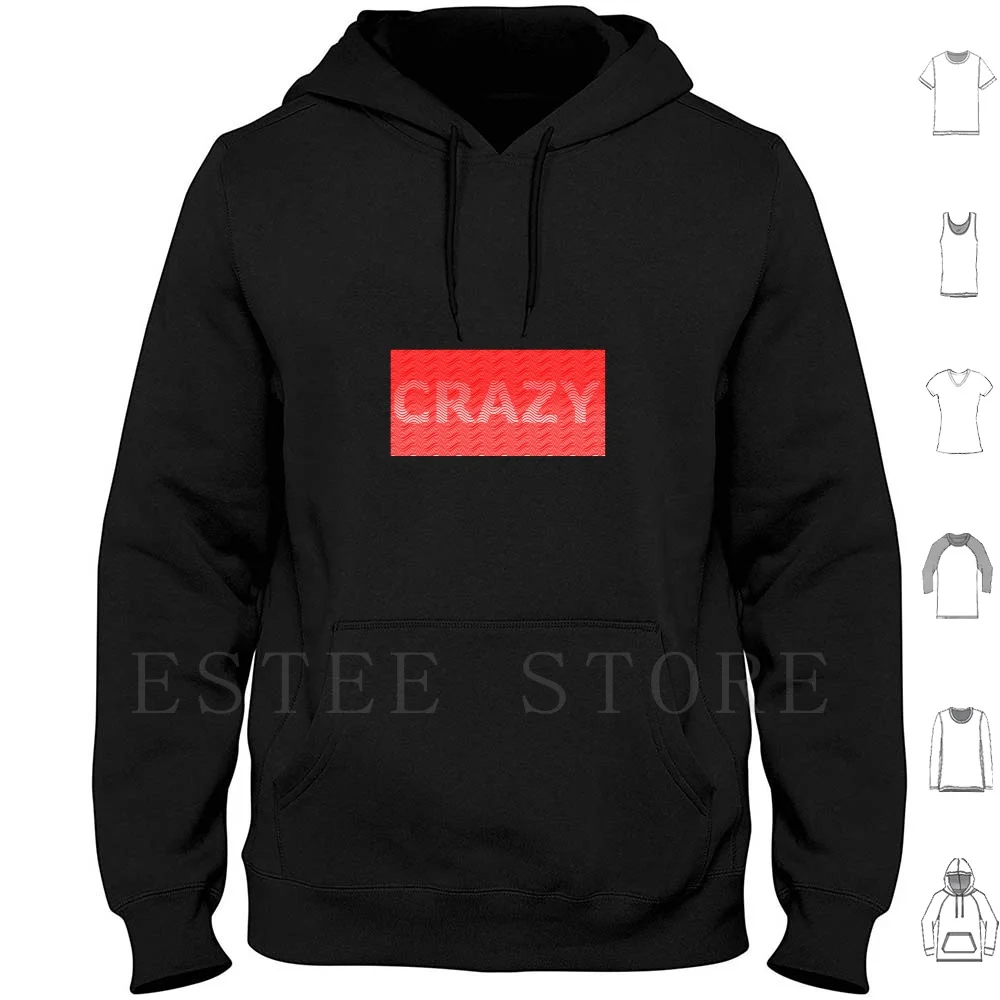 

Just Crazy Hoodie Long Sleeve Crazy Mad Awesome Funny Red Wave All Products Gimp Layers Experience Pink